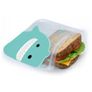 Melii 4Pk Reusable Eva Animal Snack Bags, 2 Bulldog & 2 Shark Image 4