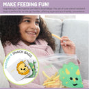 Melii - 4Pk Reusable Sandwich & Snack Bags for Kids & Adults, 2 Dinosaur & 2 Lion Image 4