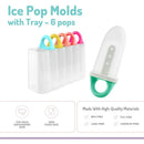Melii 6 Piece Ice Pops with Tray - Fruity Colors Image 2