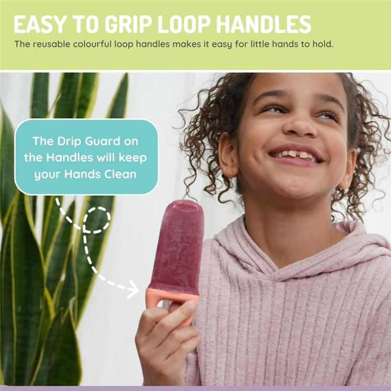 Melii 6 Piece Ice Pops with Tray - Fruity Colors Image 4