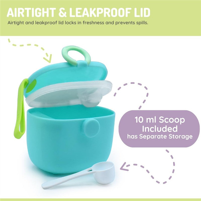 Melii - Baby Formula Storage Container with Integrated Scoop 400ml / 13.5oz Capacity, Blue Image 5
