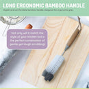 Melii - Bamboo Baby Bottle Brush with Bristles and Sponge Image 5