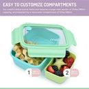 Melii - Bento Box with Removable Compartments, 800ml, Blue Mint Lime Image 4
