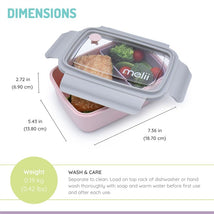 Melii - Bento Box with Removable Compartments, 800ml, Pink Purple Grey Image 2