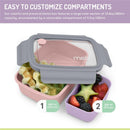 Melii - Bento Box with Removable Compartments, 800ml, Pink Purple Grey Image 4