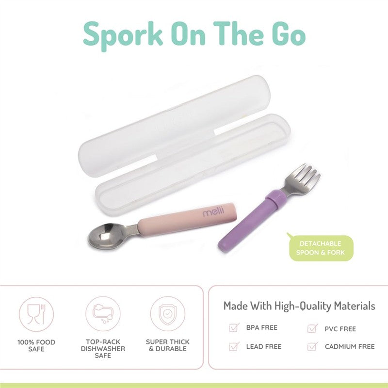 Melii - Pink & Purple Spork On The Go Image 2