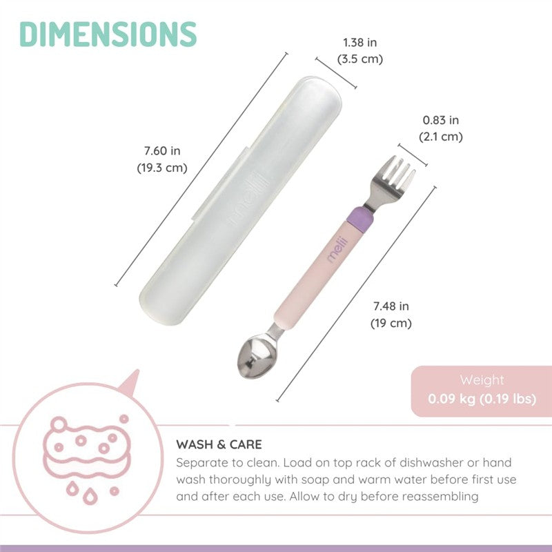 Melii - Pink & Purple Spork On The Go Image 3