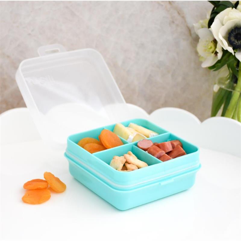 Melii Snackle Box 4 Compartment Petite, Blue Image 5