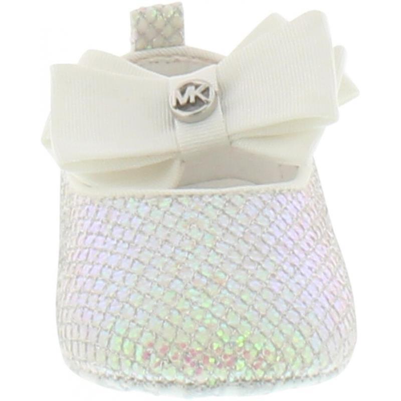 Michael Kors Baby - Girl Day Ballerina Crib Shoes, White Image 4