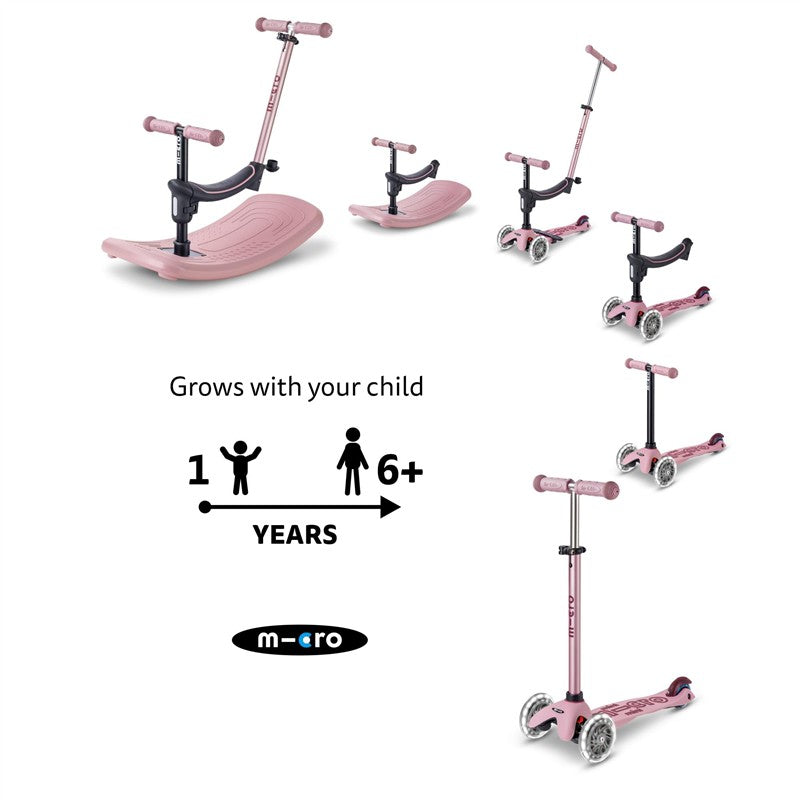 Micro Kickboard Mini Rock & Go LED - Dusty Rose Image 5