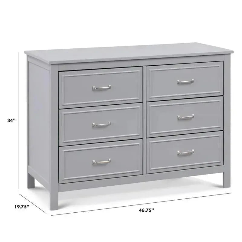 Million Dollar Baby - DaVinci Baby Charlie 6-Drawer Double Dresser, Grey Image 7