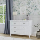 Million Dollar Baby - DaVinci Baby Charlie 6-Drawer Double Dresser in White Image 6