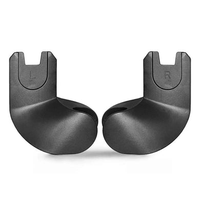 Car seat adapter set for Mima Miro, featuring two black adapters labeled L and R for easy installation.
