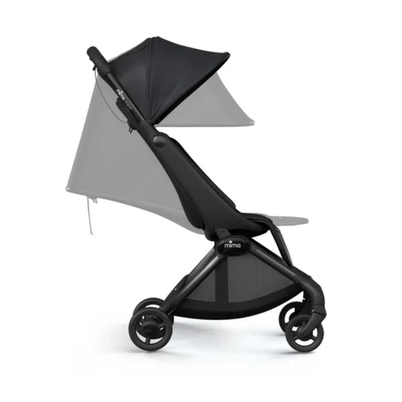 Mima - Miro Compact Stroller, Black Chassis/Black Seat Image 3