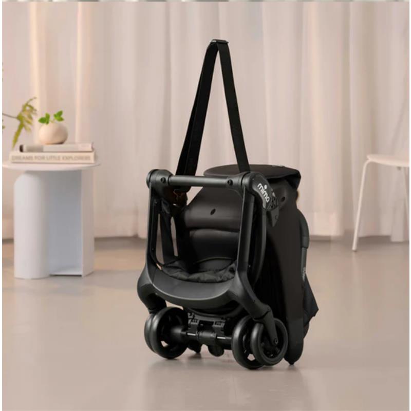 Mima - Miro Compact Stroller, Black Chassis/Black Seat Image 6