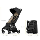 Mima - Miro Compact Stroller, Black Chassis/Black Seat Image 7