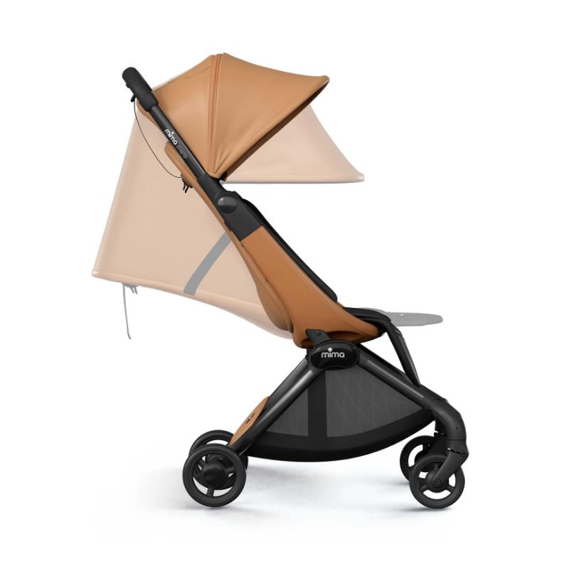 Mima - Miro Compact Stroller, Black Chassis/Mocha Cream Seat Image 3