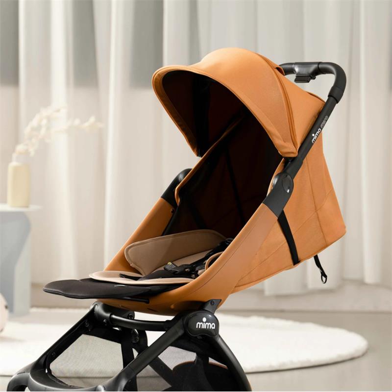 Mima - Miro Compact Stroller, Black Chassis/Mocha Cream Seat Image 8