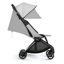 Mima - Miro Compact Stroller, Black Chassis/White Seat Image 3