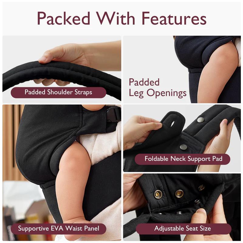 Momcozy - Baby Carrier Newborn To Toddler, Black Image 4
