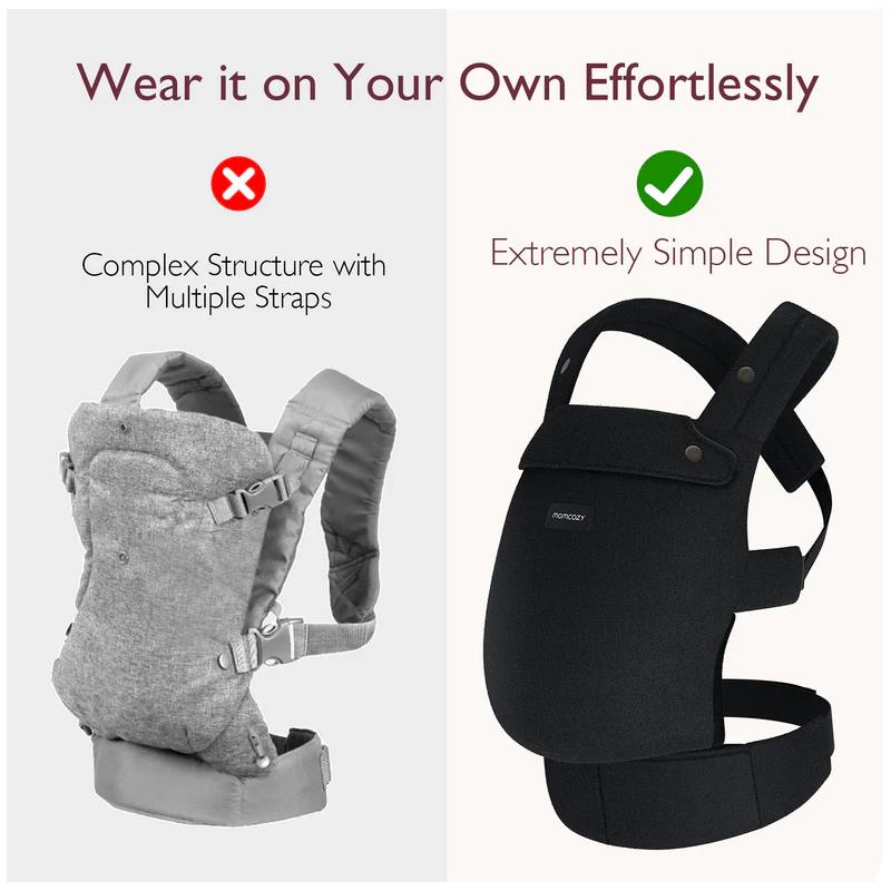 Momcozy - Baby Carrier Newborn To Toddler, Black Image 7
