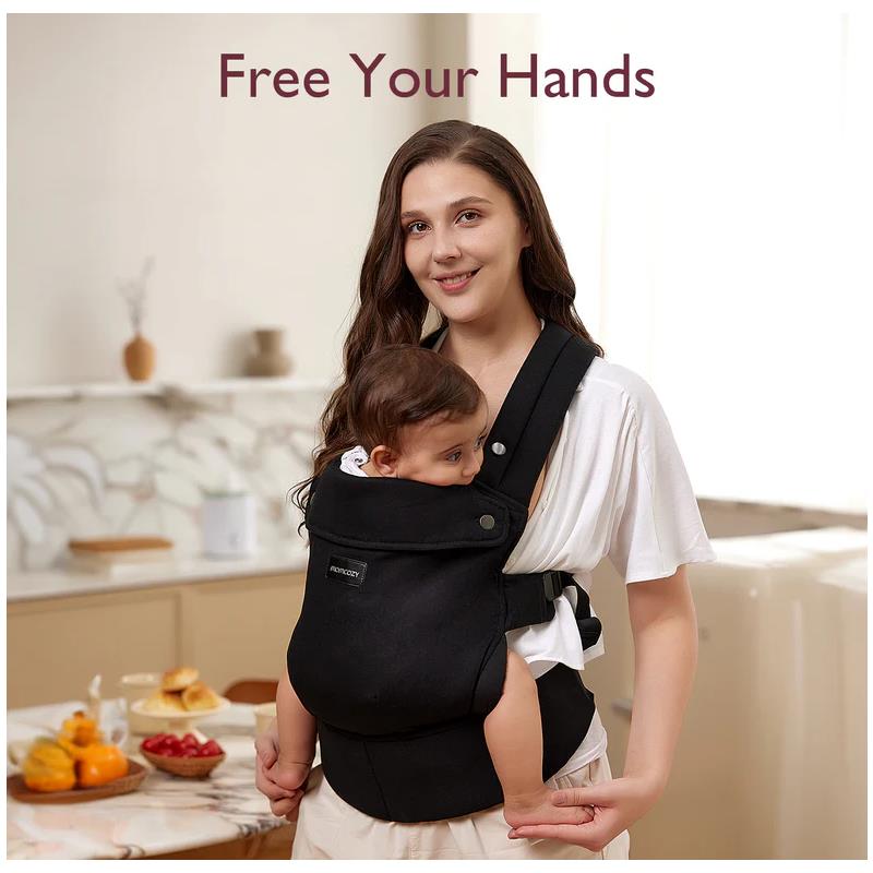 Momcozy - Baby Carrier Newborn To Toddler, Black Image 8