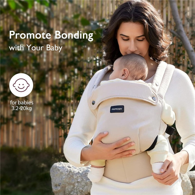 Momcozy Baby Carrier Newborn to Toddler - Khaki Image 6