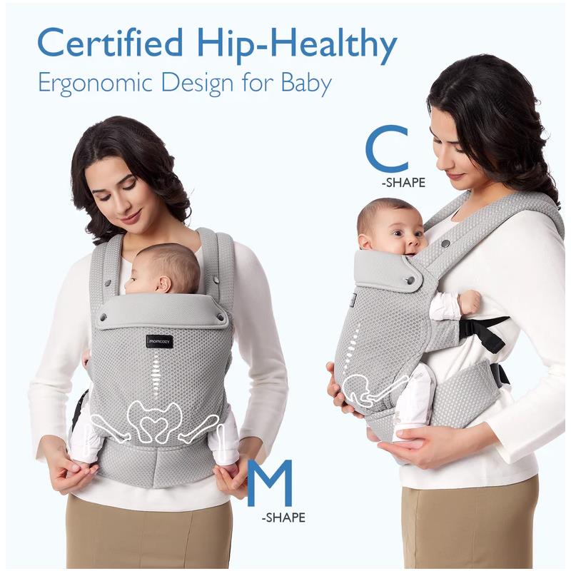 Momcozy - Baby Carrier Newborn To Toddler, Mesh Grey Image 3