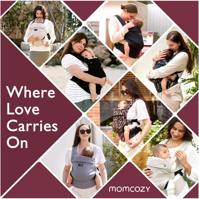 Momcozy - Baby Carrier Newborn To Toddler, Mesh Grey Image 7