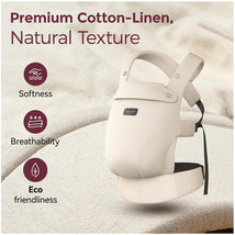 Momcozy - Baby Carrier With Natural Cotton Linen, Light Amber Image 2