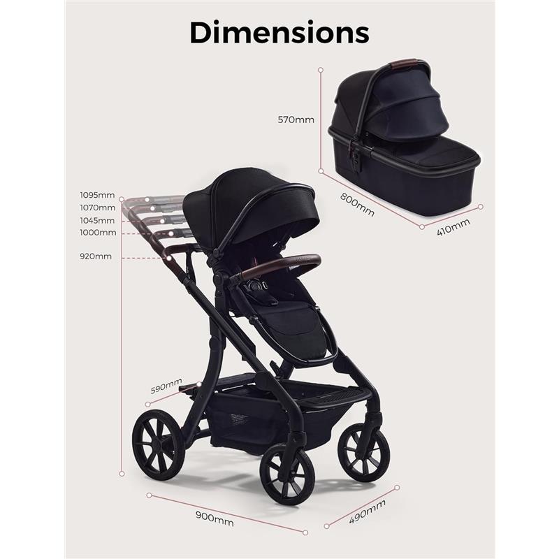 Momcozy ChangeGo Baby Stroller, Convertible Single-to-Double-to-Wagon Stroller with 23 Configurations Image 7