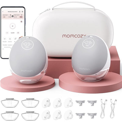 Momcozy Mobile Flow™ M9 Double Wearable Breast Pump - Gray Image 1