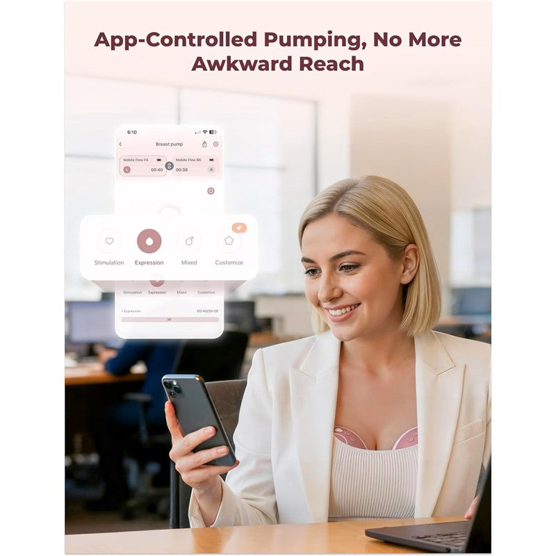 Momcozy Mobile Flow™ M9 Double Wearable Breast Pump - Gray Image 3