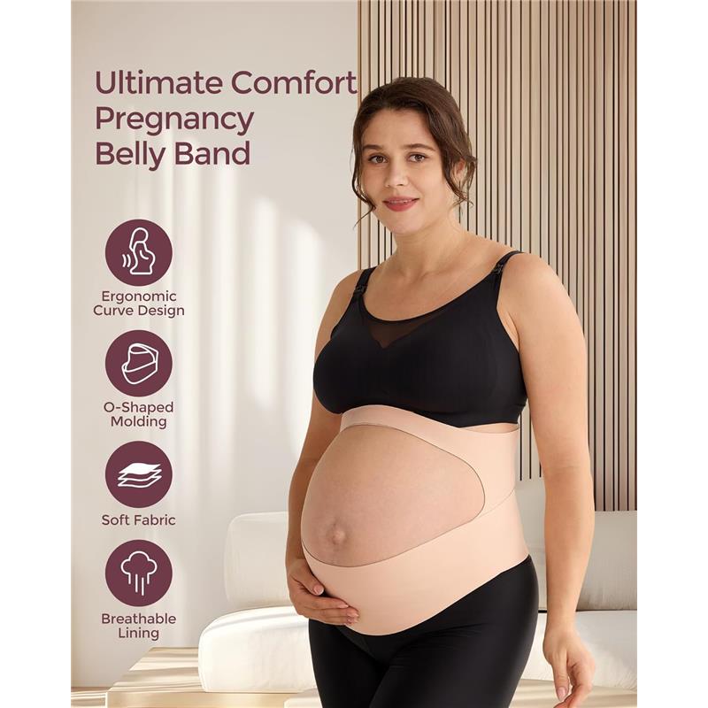 Momcozy - Pregnancy Belly Band, Oyster Pink Image 8