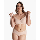 Momcozy Seamless Floral Push Up Nursing Bra - Oyster Pink Image 3