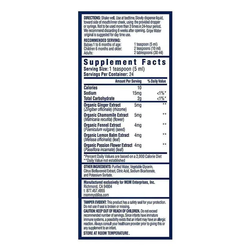 Mommy's Bliss Gripe Water Night Time, 4 Oz Image 4