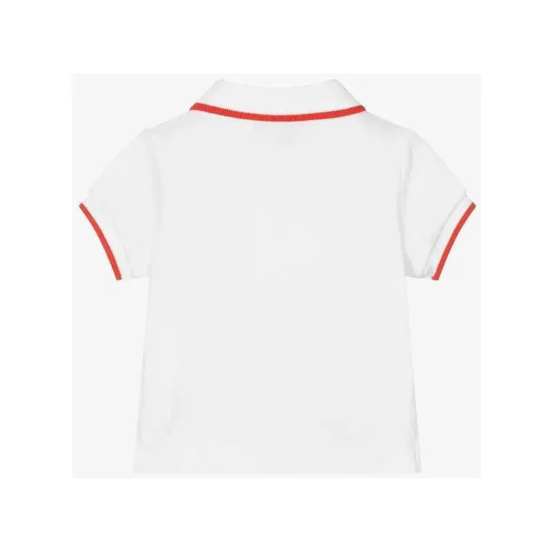 Moschino - Baby Boy Polo Tee With Basketball Bear Logo, White Image 2