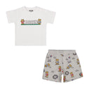 Moschino Baby - Boys T-Shirt And Shorts Set With Bear Soccer, Grey Toy Image 1