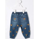 Moschino - Baby Denim Pant With Allover Bear Denin Image 3