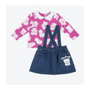Moschino Baby - Girl T-Shirt & Suspender Skirt Set, Pink Image 1