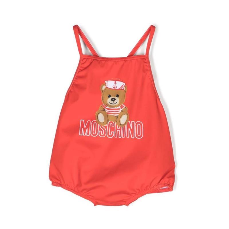 Moschino Baby - Girls Crossback Swimsuit Gift Box Bear Sailor, Oppy Red Image 1