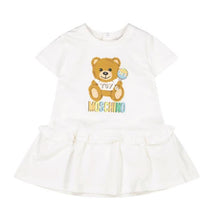 Moschino Baby - Girls Ruffle Fleece Dress With Bear Rattle, Cloud Image 1