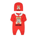 Moschino Baby - Unisex Grow Hat Set Collar Large Bear, Red Image 1