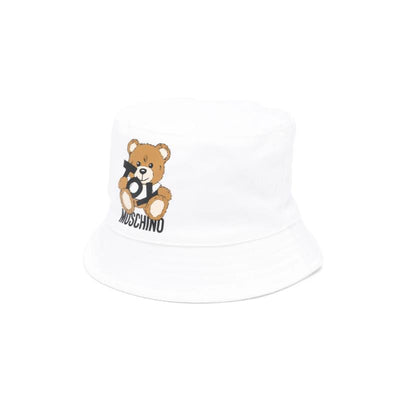 Moschino Baby - Unisex Toy Bear Logo Print Bucket Hat With Gift Box, White Image 1