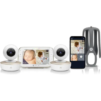 Motorola - 2 Cameras Wifi Baby Monitor with Crib Mount Image 1