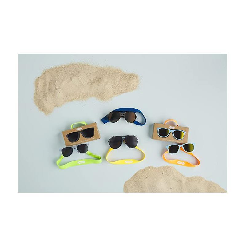 Mud Pie Baby Aviator Blue Boy Sunglasses with Strap Image 4