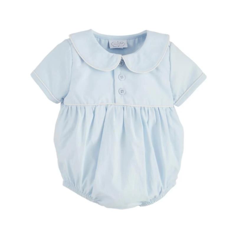 Mud Pie - Baby Boy Blue Poplin Bubble Image 1