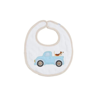 Mud Pie - Baby Boy Blue Truck Bib Image 1