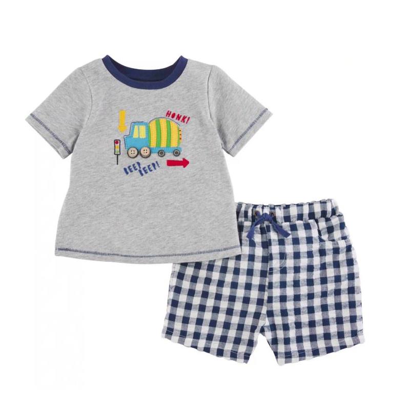 Mud Pie - Baby Boy Construction Short Set Image 1