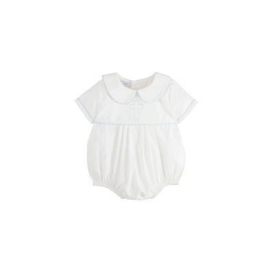 Mud Pie - Baby Boy Ivory Poplin Bubble Image 1